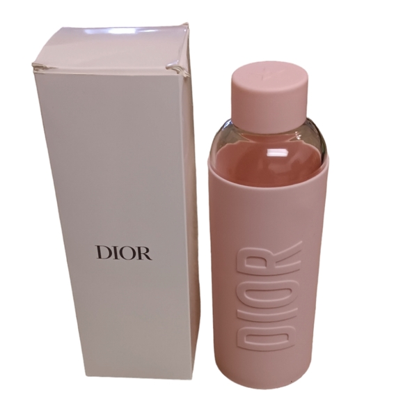 Dior Accessories - Authentic Dior Glass Water Bottle With Pink Silicone Sleeve